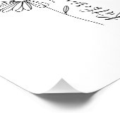 Impression Photo Nom personnalisé Fleur de naissance marguerite d'a (Coin)