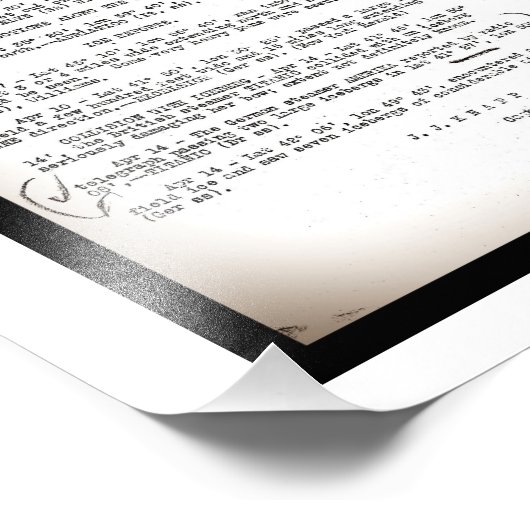 Impression Photo Note de service du Bureau Hydrographique Catastrop (Coin)