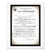 Impression Photo Note de service du Bureau Hydrographique Catastrop (Devant)