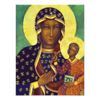 Notre dame de Czestochowa Black Madonna Icon Polog