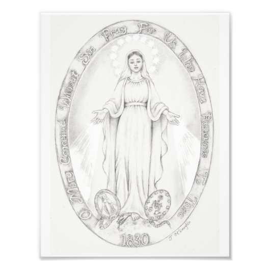 Impression Photo "Notre-Dame de la Médaille Miraculeuse" Art Dévoti (Devant)