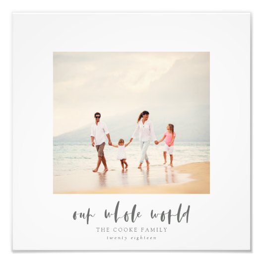 IMPRESSION PHOTO NOTRE MONDE ENTIER (Devant)