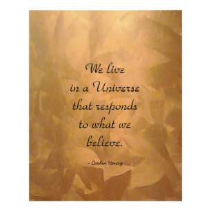 Impression Photo Nous Vivons Dans Un Univers Citation - Cuivre