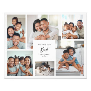 Impression Photo Nous vous aimons Papa Collage de six photos de fam