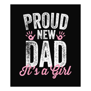 Impression Photo Nouveau Papa Fier C'est Une Fille Cadeaux Futur Pa