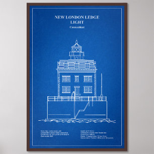 Impression Photo Nouveau phare London Ledge - Connecticut - AD