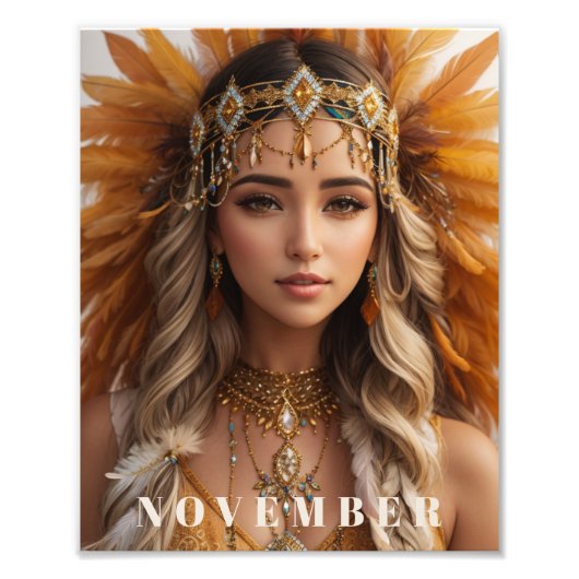 Impression Photo *~* NOVEMBRE AP53 Anniversaire Topaz (Devant)