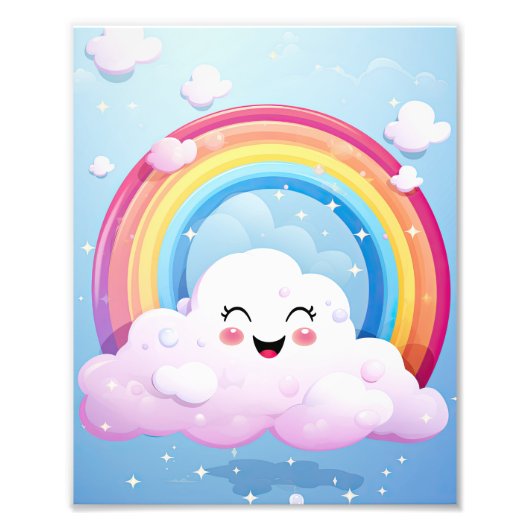Impression Photo Nuages arc-en-ciel (Devant)