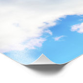 Impression Photo Nuages blancs et ciel bleu (Coin)