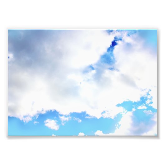 Impression Photo Nuages blancs et ciel bleu (Devant)