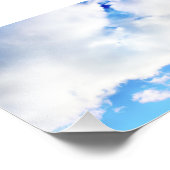 Impression Photo Nuages blancs et ciel bleu (Coin)
