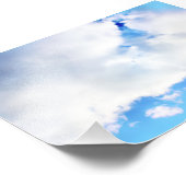 Impression Photo Nuages blancs et ciel bleu (Coin)