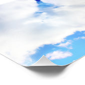 Impression Photo Nuages blancs et ciel bleu (Coin)