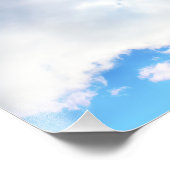 Impression Photo Nuages blancs et ciel bleu (Coin)