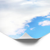 Impression Photo Nuages Blancs et Doux et Ciel Bleu (Coin)