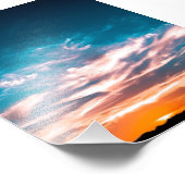Impression Photo Nuages de coucher de soleil (Coin)