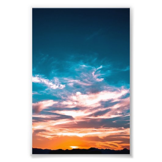 Impression Photo Nuages de coucher de soleil (Devant)