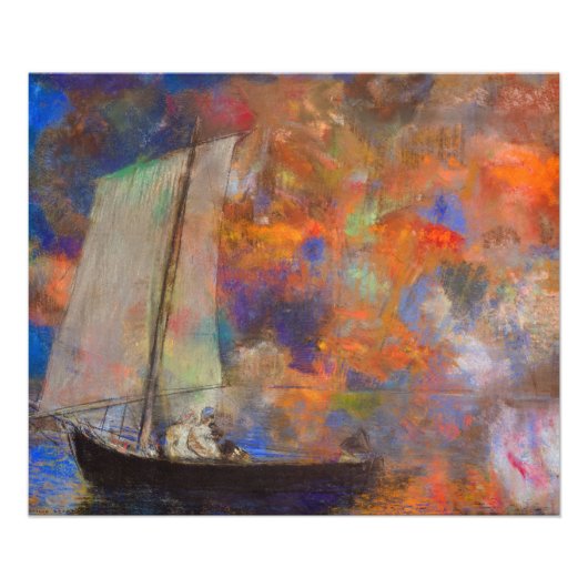 Impression Photo Nuages de fleurs par Odilon Redon (Devant)