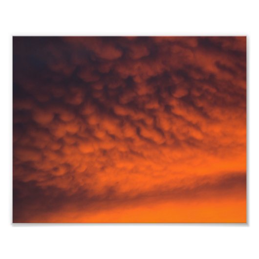 Impression Photo Nuages de mammatus au coucher du soleil (Devant)