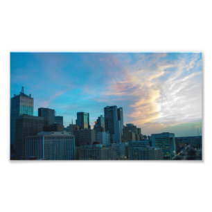 Impression Photo Nuages de soleil sur Dallas, Texas