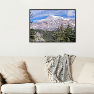 Impression Photo Nuages sur le paysage panoramique du mont Rainier