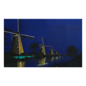 Impression Photo Nuit à Kinderdijk (Devant)