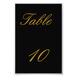 Impression Photo Numéro de table