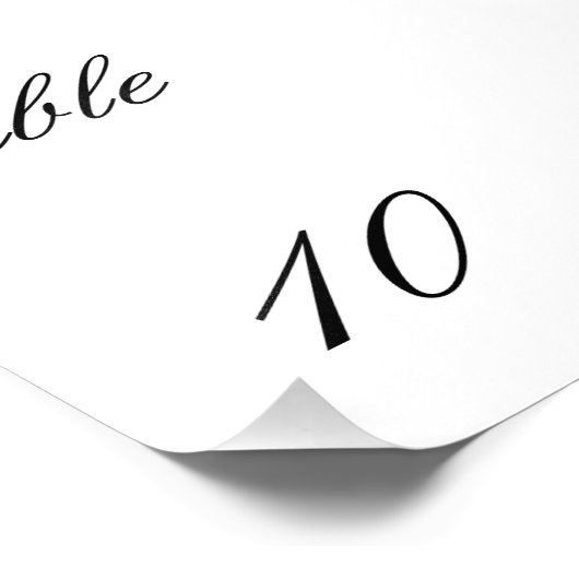 Impression Photo Numéro de table (Coin)