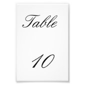 Impression Photo Numéro de table (Devant)