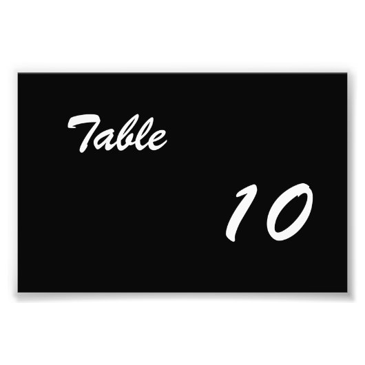 Impression Photo Numéro de table (Devant)