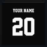 Impression Photo Numéro et nom personnalisés noir et blanc<br><div class="desc">Il s'agit d'un produit conçu avec un numéro spécifique. Ce nombre peut représenter diverses choses, comme le numéro de maillot d'un athlète favori, une date ou une année spéciale, un numéro de chance ou un numéro d'anniversaire. Ce produit est souvent apprécié par les amateurs de sport, les passionnés de fitness,...</div>