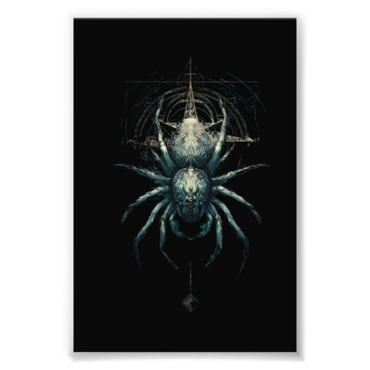 Impression Photo Occult Spider Mystic Geometry Dark Art (Devant)