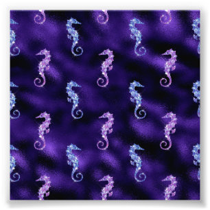 Impression Photo Océan Glamour Motif Cheval Marin Coloré