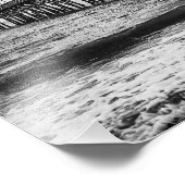 Impression Photo Ocean Isle Fishing Pier Noir et blanc (Coin)