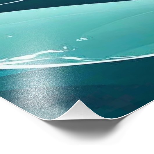 Impression Photo Ocean Pulse - Stylisé Wave Art dans Blue Tones Can (Coin)