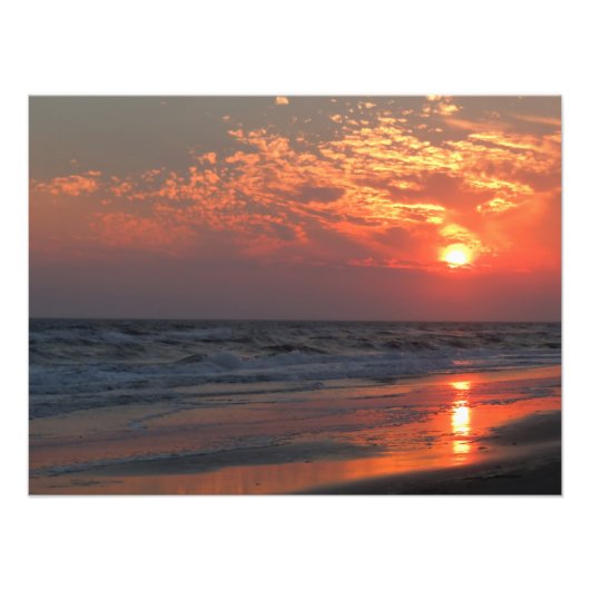 Impression Photo Ocean Sunset - Oak Island, NC (Devant)