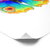 Impression Photo Oeil de paon arc-en-ciel (Coin)