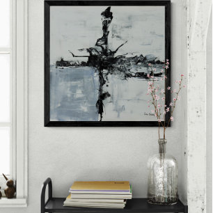 Impression Photo Oeuvre Abstraite Blanche Et Noire