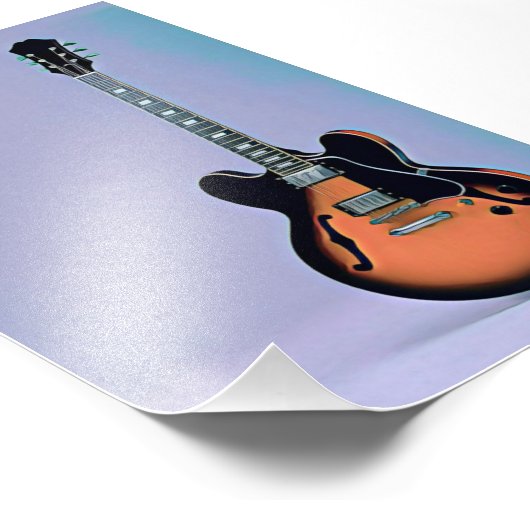 Impression Photo oeuvre de guitare vintage (Coin)