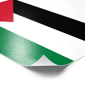 Impression Photo officiellement le drapeau de l'État de Palestine (Coin)