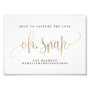 Impression Photo Oh Snap Instagram Sign Choisissez Votre Taille Fau