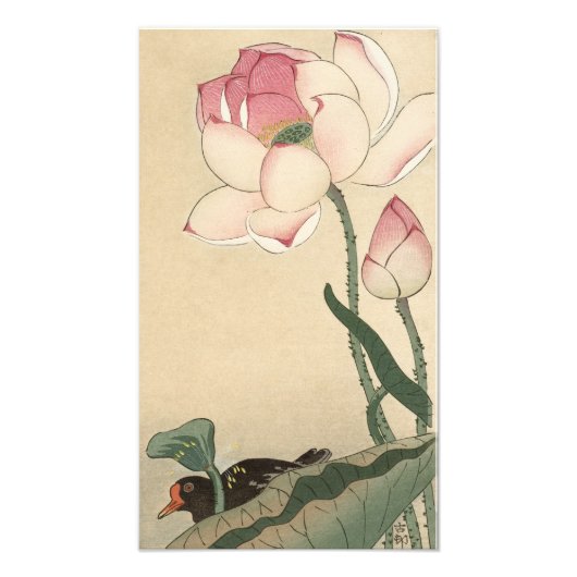 Impression Photo Ohara Koson, Fleur de Lotus - Art Japonais (Devant)
