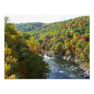 Impression Photo Ohiopyle River à l'automne II Pennsylvanie Automne