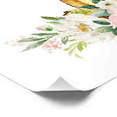 Impression Photo Oie, Animaux De Bois, Boho, Fleurs Roses (Coin)