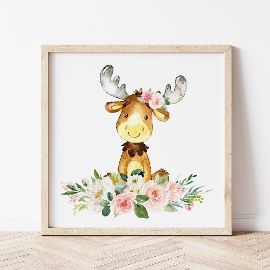 Impression Photo Oie, Animaux De Bois, Boho, Fleurs Roses