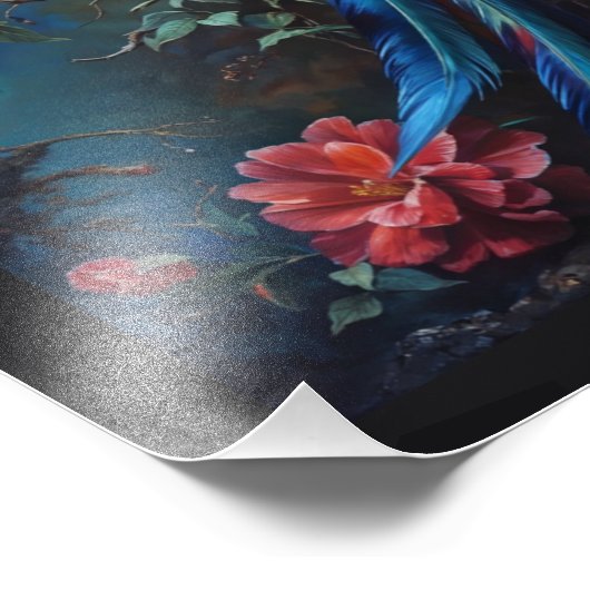 Impression Photo Oiseau bleu (Coin)