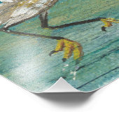 Impression Photo Oiseau côtier d'aigrettes Peinture du lac Ocean (Coin)