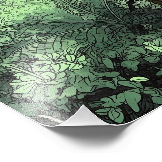 Impression Photo Oiseau de Saddleback forestier (Coin)