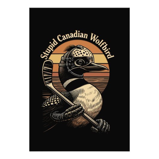 Impression Photo Oiseau loup canadien stupide (Devant)
