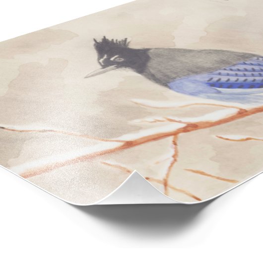 Impression Photo Oiseau sur la branche (Coin)